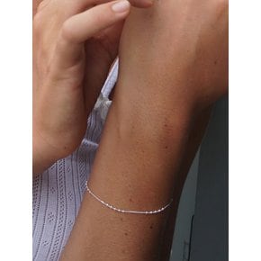 CRIMP CHAIN BRACELET SILVER