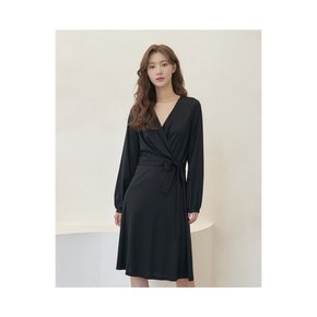 BLACK WRAP DRESS