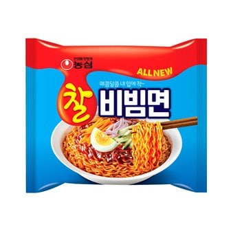  농심 찰비빔면 봉지라면 130g 32봉