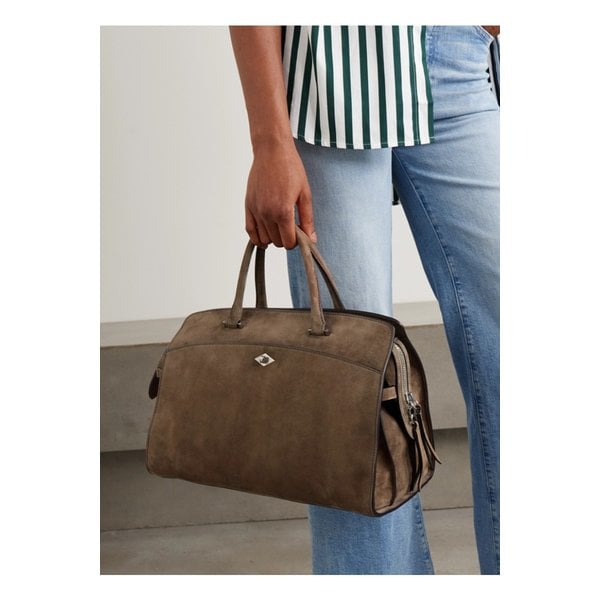 메티에 프라이빗 아이 미디엄 스웨이드 토트 토프 46376663162892552