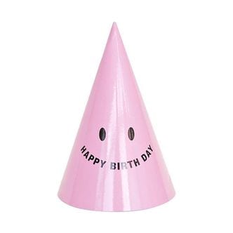 오너클랜 PW 스마일생일고깔모자 핑크(6개입) 파티 축하 꼬깔