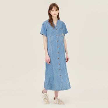 베네통 코끼리 자수 데님 원피스 BAOPF4531