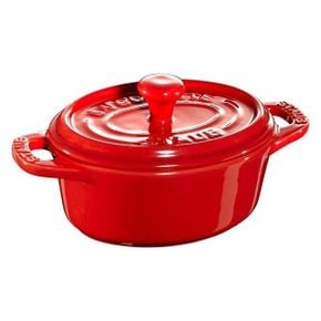 일본 스타우브 냄비0108 staub Ceramic Cocotte Oval 40511086 Mini 4.3 inches 11 cm Cherry He