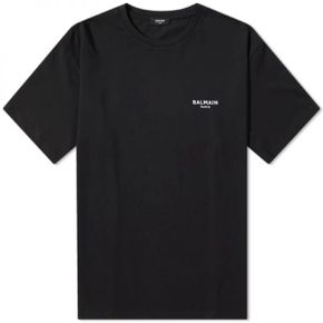 Flock 스몰 로고 티셔츠 - 블랙  화이트 BH1EF000BB04-EAB