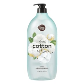 샤워메이트 내추럴 바디워시 클린코튼향 1200ml 1개 대용량 바디클렌저