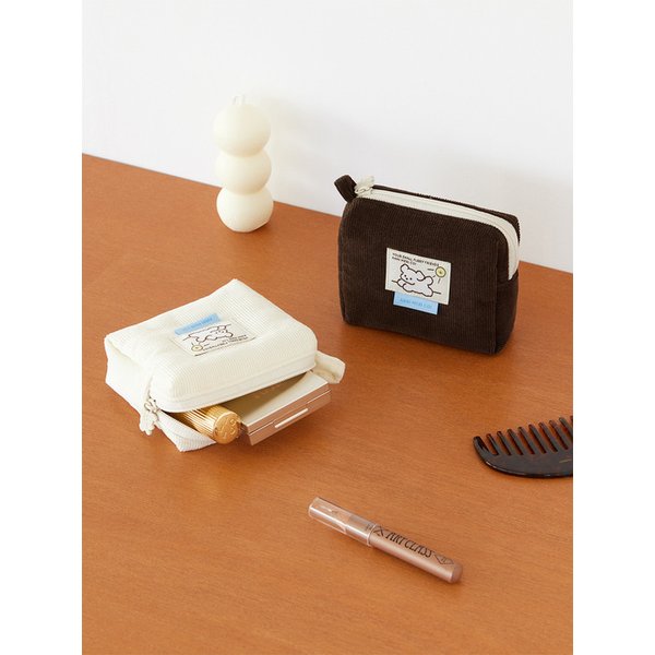 코이 코듀로이 미니 파우치