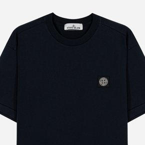 와펜 로고 패치 남성 반팔 라운드티셔츠 NAVY 801524113 A0020