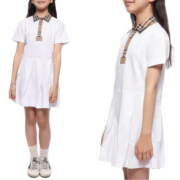 [부산점] 23SS 빈티지 체크 피케 원피스 (8053562 WHITE 23S)