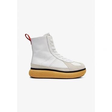 이스퀘어 4083814 Onitsuka Tiger DELICITY BOOT - Lace-up ankle boots white fiery red