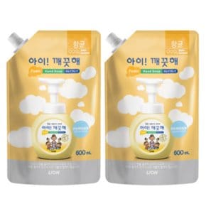 아이깨끗해 항균 폼핸드솝 순 600ml(리필) 2개