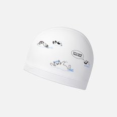 키즈 애니멀 스프린트 실리텍스 스윔 캡 화이트 (B6SKASC004WHT)