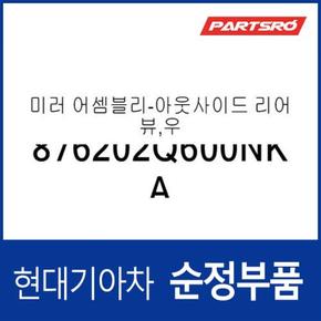 순정 사이드미러(백미러),조수석쪽 (팬텀 블랙) (876202Q600NKA) 아반떼 하이브리드