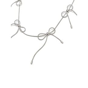 lotsyou_Ribbons bon chain necklace Silver