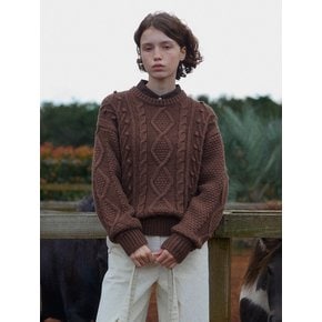 BUZZI BULKY KNIT [BROWN]