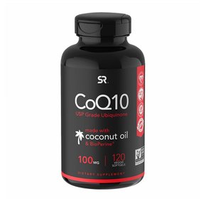 Sports Research CoQ10 스포츠 리서치 코큐텐 코코넛오일 바이오페린 100mg 120베지소프트젤