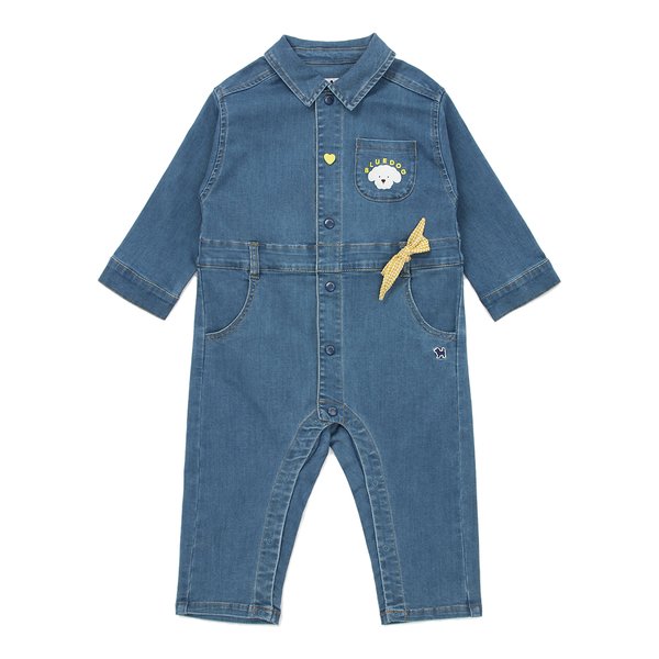 [여주점] [오프라벨 여주점] 블루독베이비 (CO) 데님 세미와이드 점프슈트 (45114-420-03)