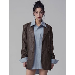 노브 아트 레더 자켓_2Colors