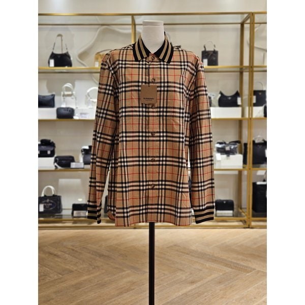 [시흥점] 남성 니트 포인트 체크 셔츠 8050131