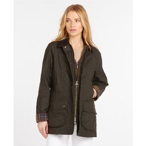 여성 올리브 Classic Beadnell 왁스 자켓 URJA5F312L3