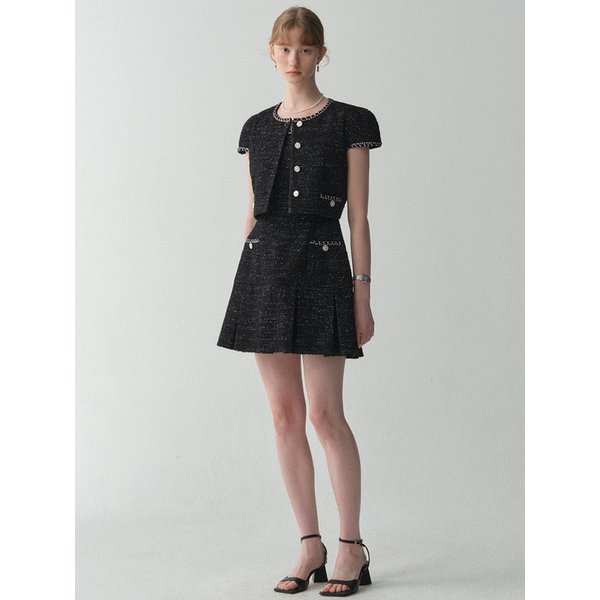 Trimming Tweed Bustier Dress-Mini(3Color)