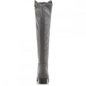 마이클코어스 BROMLEY FLAT BOOT 여성용 Comfort Insole Faux Suede Knee-High Boots 챠콜