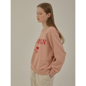 Charlesderohan embroidery sweat shirt_Pink