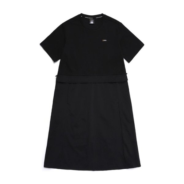 [여주점] N252WOP081 여성 하이브리드 반팔 원피스 CARBON BLACK