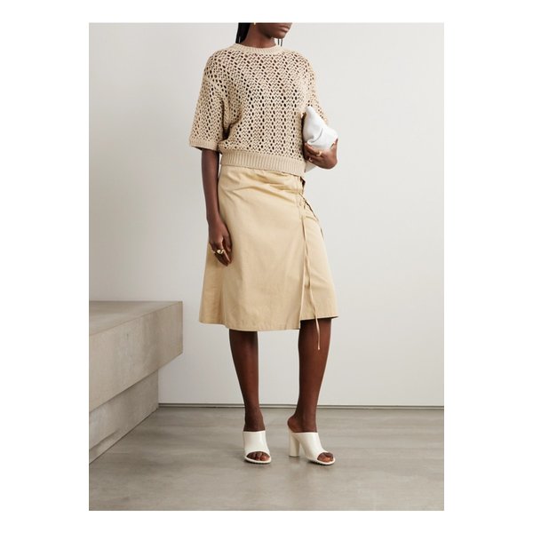 브루넬로쿠치넬리 오픈니트 코튼 혼방 스웨터 베이지 1647597337392753