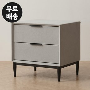 벨로 패브릭 침대 협탁 테이블 2단 서랍장 쇼파옆 선반 테이블 협탁 탁자(그레이)