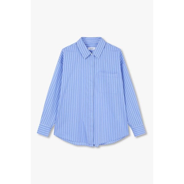 원 포켓 스트라이프 긴팔 셔츠 9196321011051