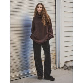 Overfit Wool Turtleneck Knit _CTK205(Brown)