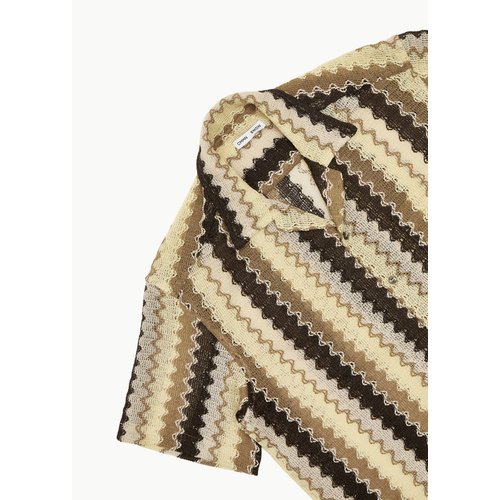 커먼스웨덴 CMMN SWDN TURE KNITTED SHIRT IN BROWN WAVE - 신세계백화점