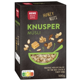  레베 REWE Beste Wahl 베스트발 크런치 허니 넛트 뮤즐리 500g