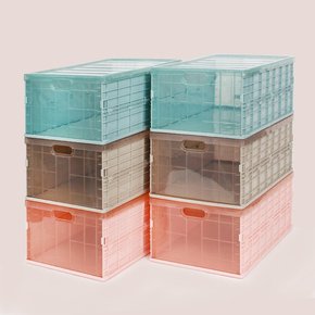 블록 폴딩박스 캠핑 수납정리함 6P 세트 3 color