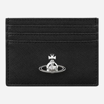 비비안웨스트우드 [시흥점] [비비안 웨스트우드]6S 54030004W S0021 N401 사피아노 플랫 카드 지갑 여성 블랙