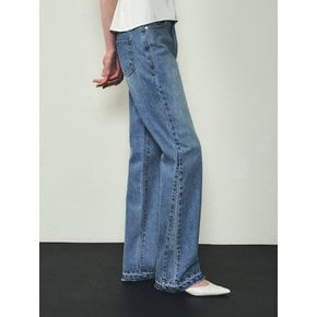 Sidecut Boot-cut Denim Pants_CTD408(Light Blue)