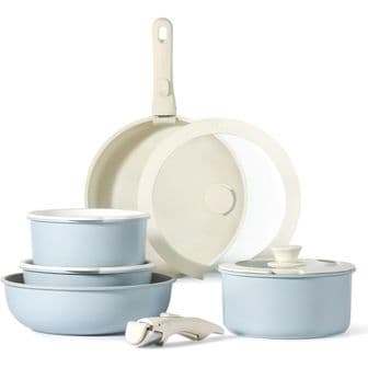  일본 까로떼 후라이팬 CAROTE 10pcs Pots and Pans Set Nonstick Cookware Detachable Handle In