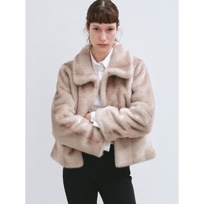 MILA FAUX FUR JACKET BEIGE