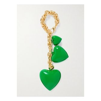 ROXANNE ASSOULIN 록산느 애슐린 더 해피 골드톤 에나멜 백 참 에메랄드 46376663162892680