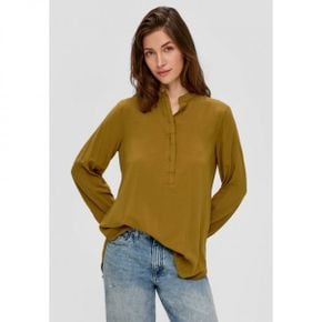 4515924 QS MIT GERAFFTEN DETAILS - Blouse guacamole