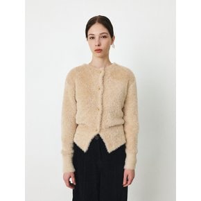 TFF FLUFFY ROUND NECK KNIT CARDIGAN_3COLORS