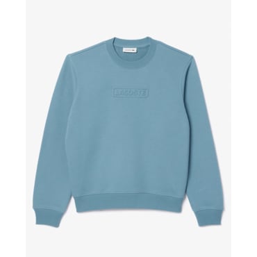 라코스테 (여성) 25SS 엠보 로고 크루넥 스웻셔츠  SF0343-55G HD9(그레이시블루)