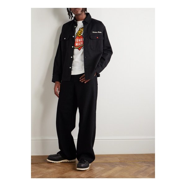 로고 프린트 슬럽 코튼 저지 티셔츠 화이트 46376663162886929