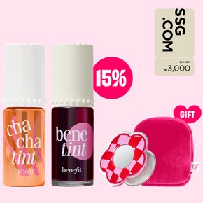 [단독/15%OFF](3천원)립 앤 치크 듀오 (5종 택1)(+벨벳파우치&그립톡)