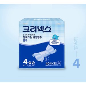 크리넥스 빨아쓰는 위생행주 블루 40매X3입