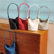 인해하우스 / (소가죽100%) 여성 데일리 원통 가죽 숄더백/ 6컬러
