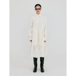 ZLAIRE Pleated Shirts - Ivory