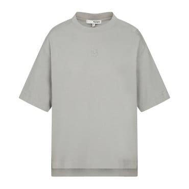 보니스팍스 앞판자수 라운드넥 변형 반팔 티셔츠 B1F22JTS010
