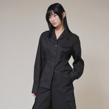 레이브 Pocket Detail Shirt in Black VW4SB091-10