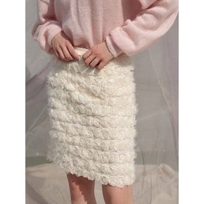 RosieRose Lace H Line Skirt_Cream